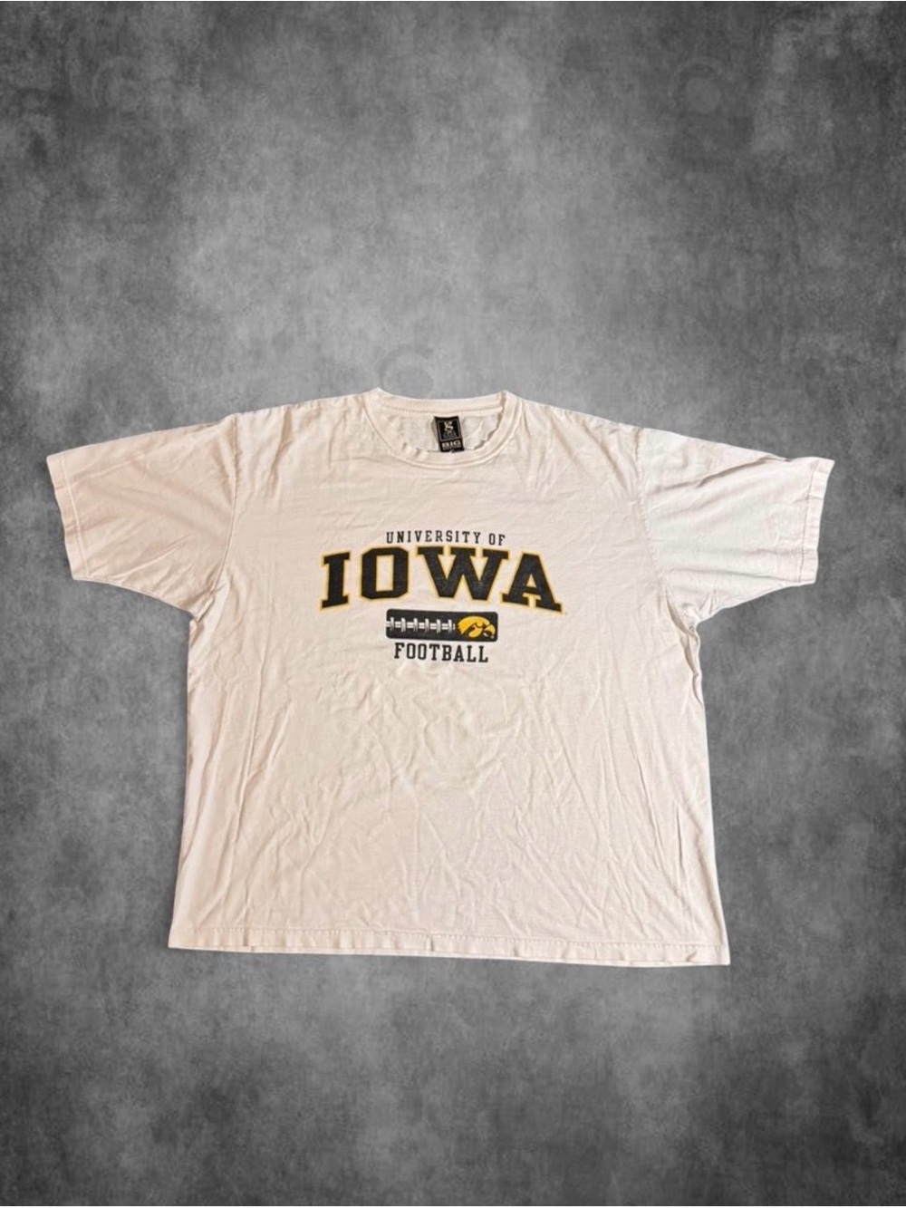 University of Iowa white football tee